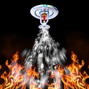 Image,Of,Fire,Sprinkler.,Fire,Sprinkler,Spraying